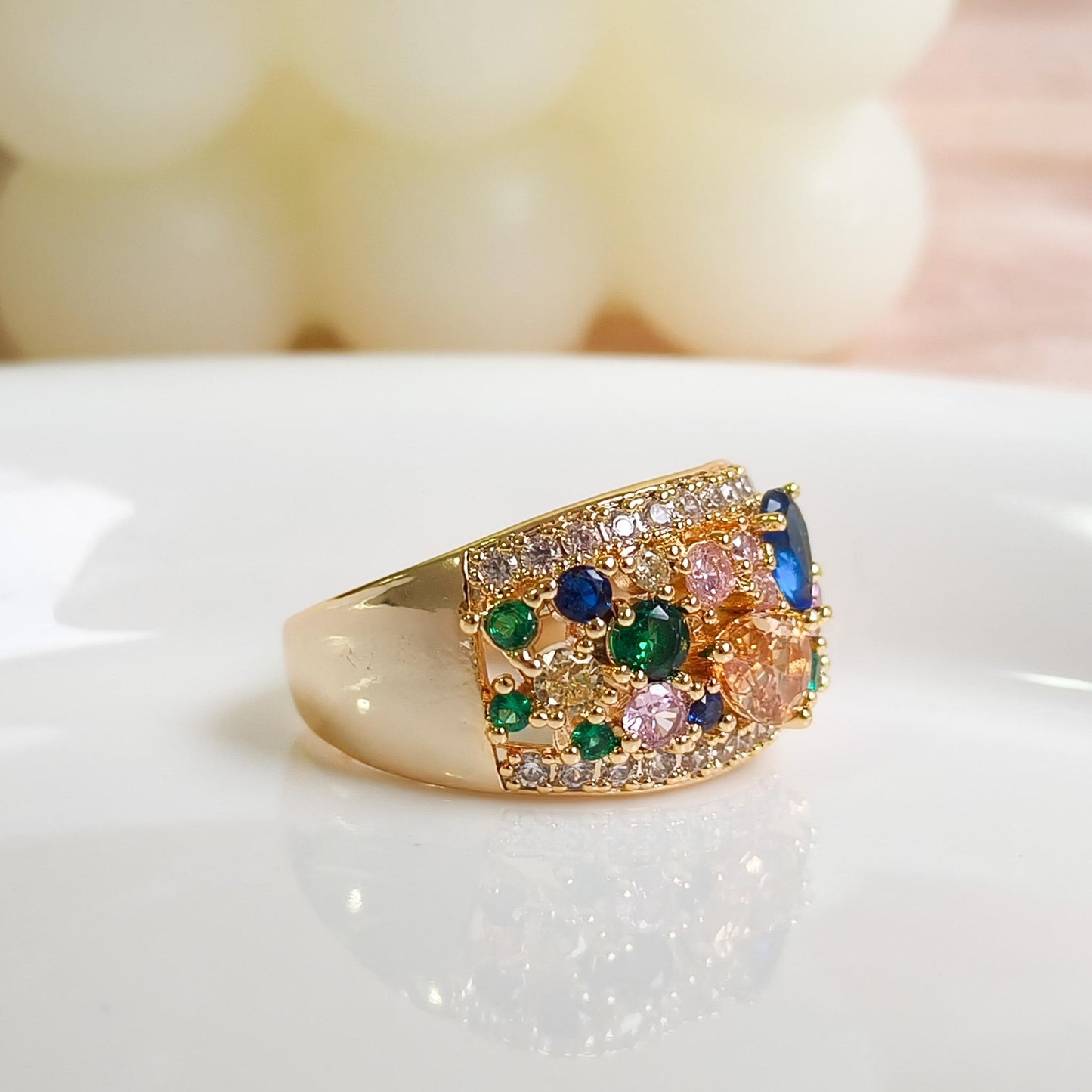 Anillo precioso Milan (multicolor)
