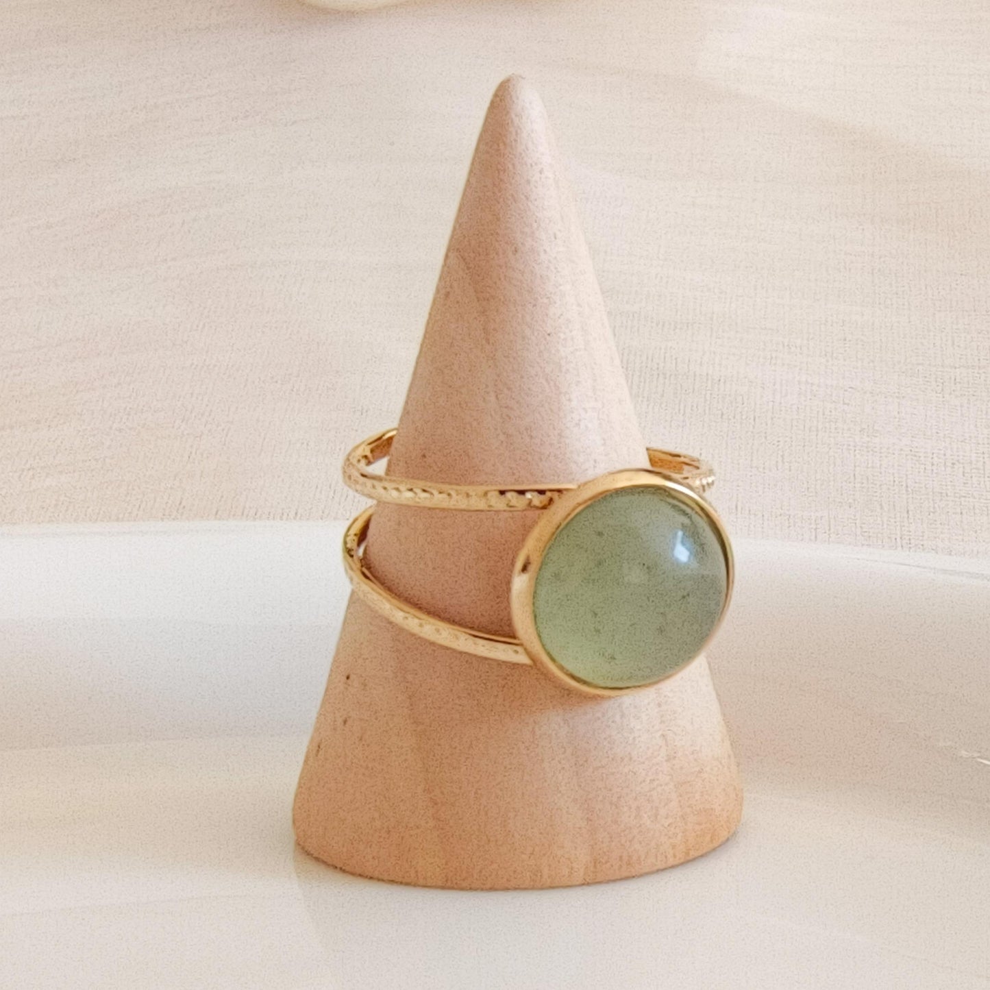 Anillo piedra original ajustable - serie jardín