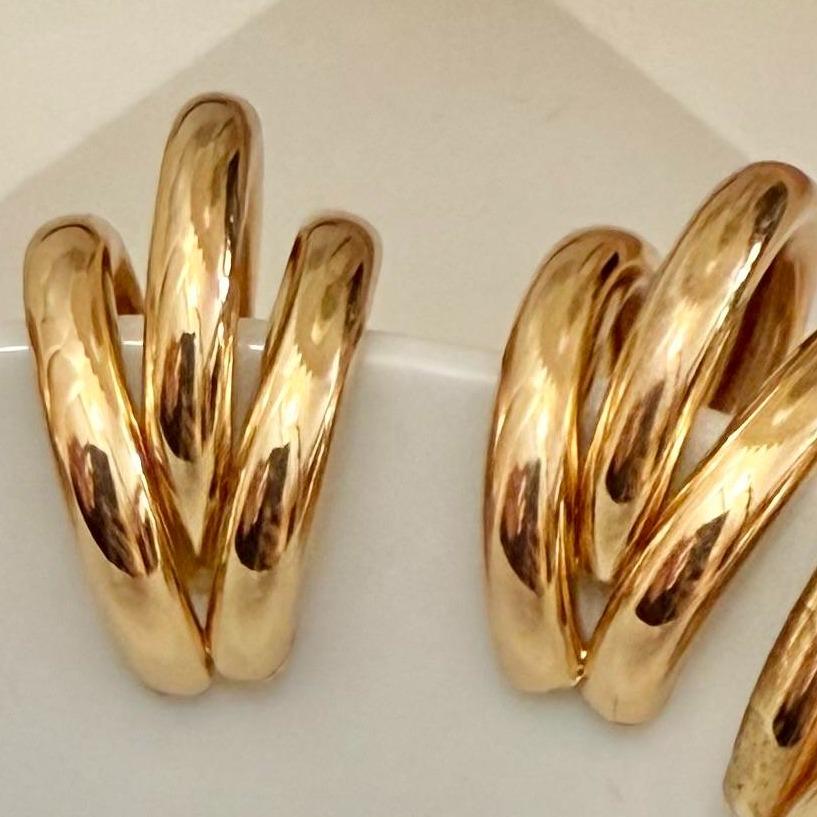 Rebajas -20%-Pendientes finos de tres garras (pequeño, grande)