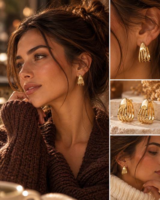 Pendientes Siena Aro( 6 estilo)