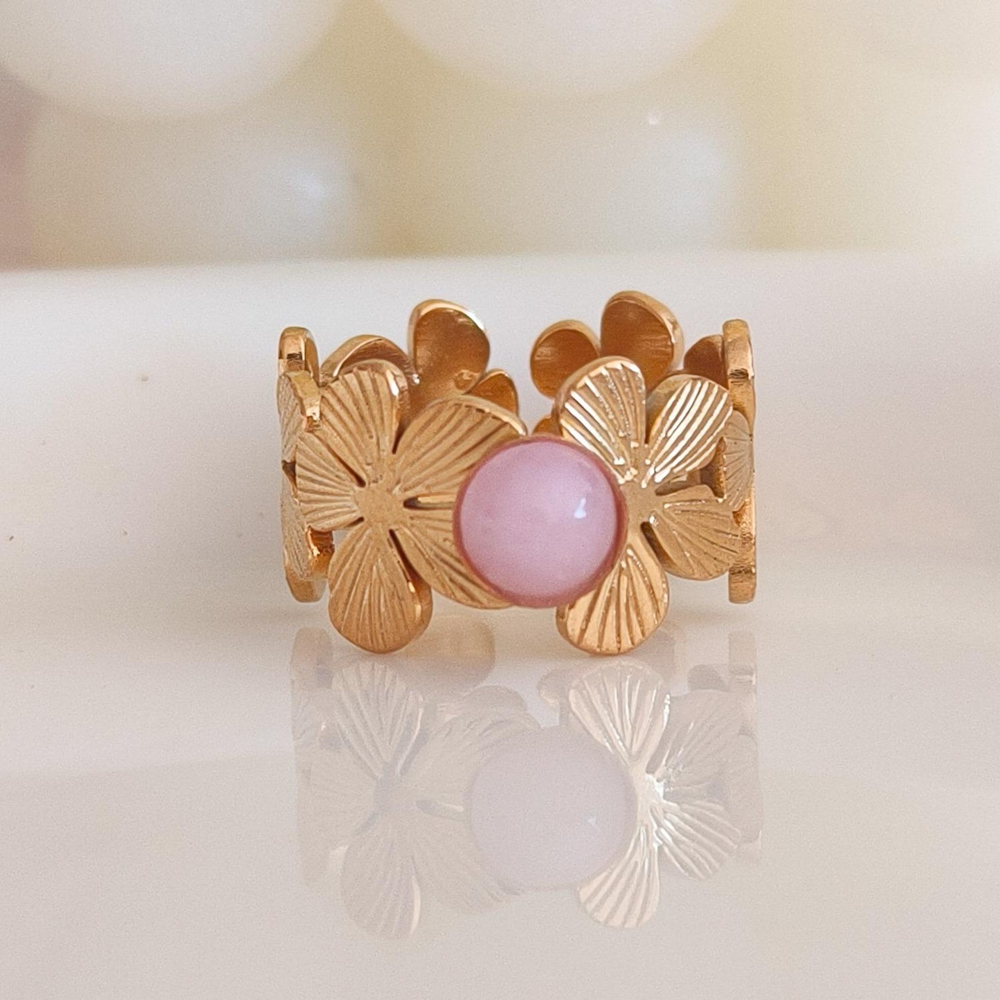Anillo piedra original ajustable- serie río nilo