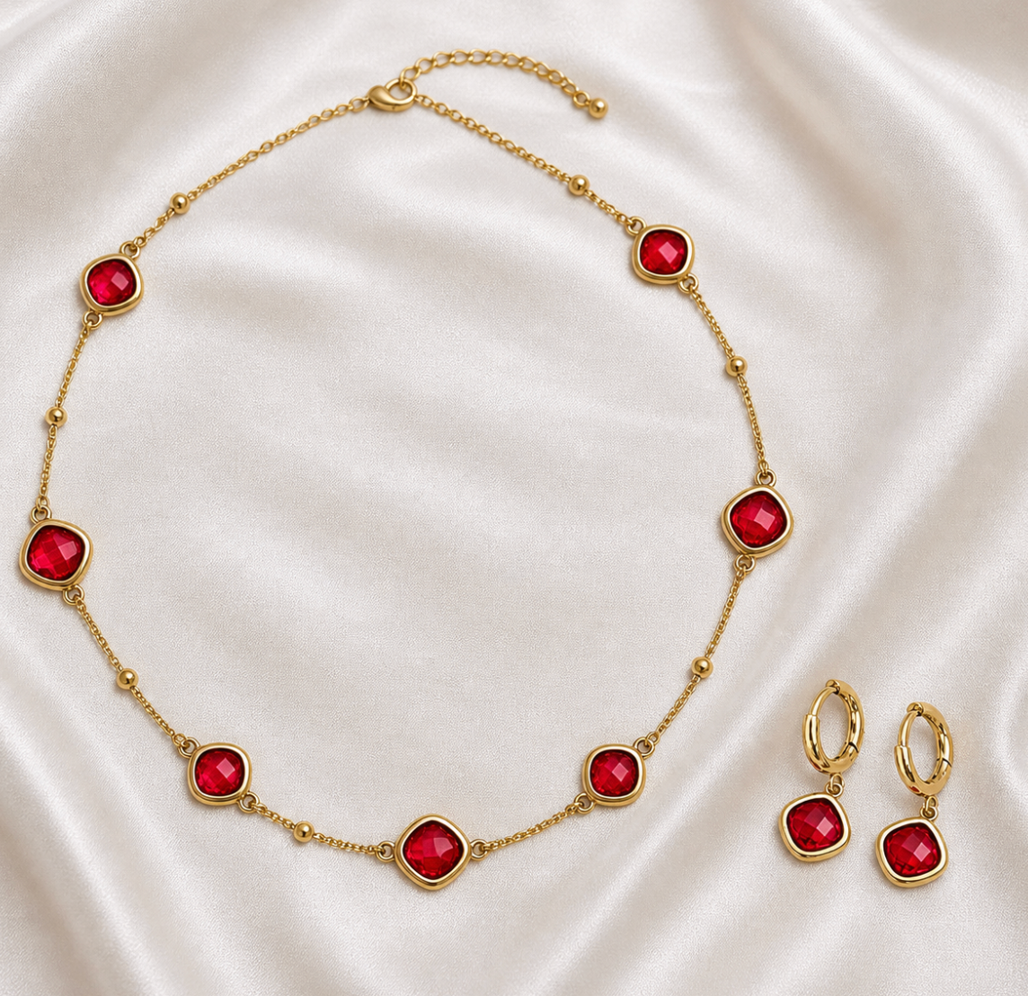 Look Aurora Luz Premium( collar, pulsera, pendiente y anillo) ( 4 colores)
