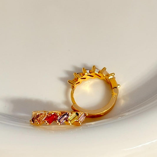 Pendientes de purpurina de colores