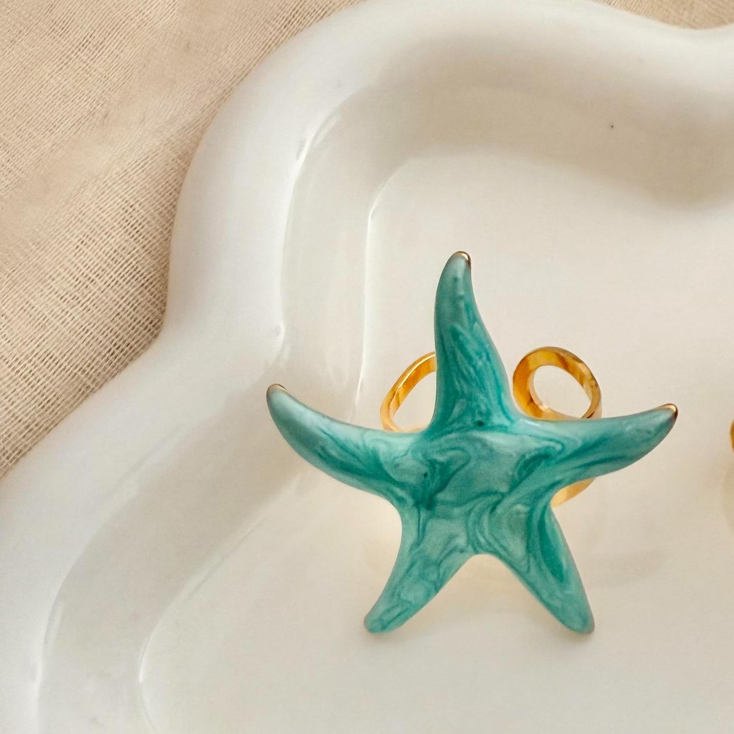 Anillo de estrella colorida Ajustable