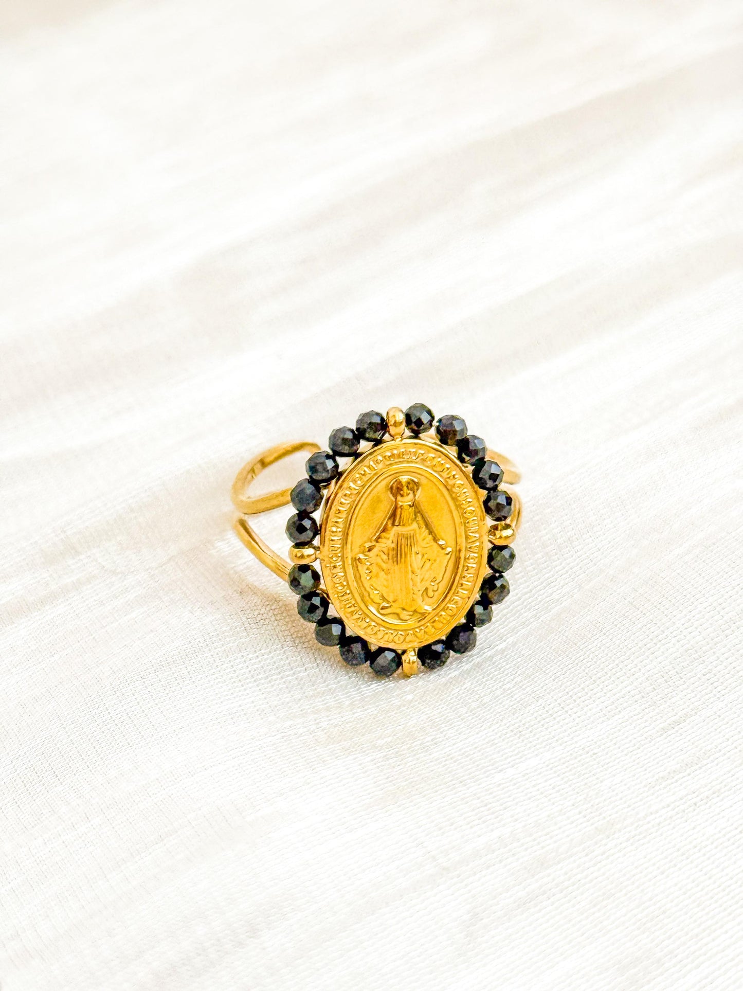 Anillo virgen dorado ajustable Acero inoxidable