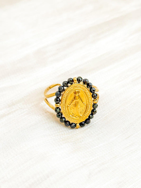 Anillo virgen dorado ajustable Acero inoxidable