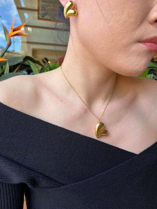 Precioso collar de corazón (a juego)