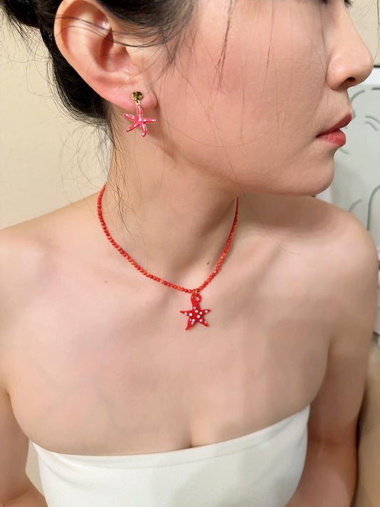 Rebajas -20%-PENDIENTES DE ESTRELLA DE MAR