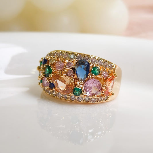 Anillo precioso Milan (multicolor)