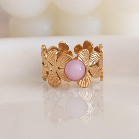 Anillo piedra original ajustable- serie río nilo