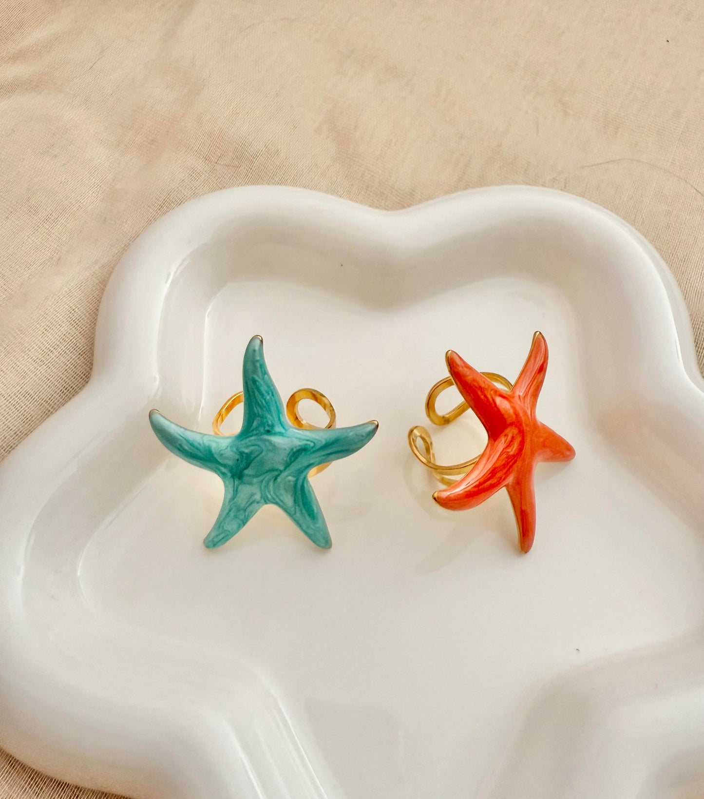 Anillo de estrella colorida Ajustable