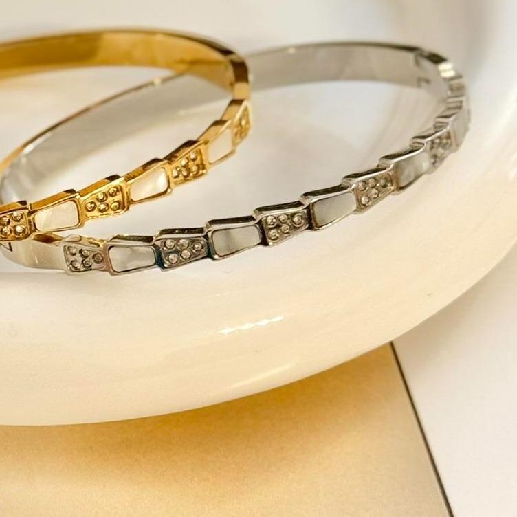 Pulsera Rígida Serpientes Fina (Dos colores)