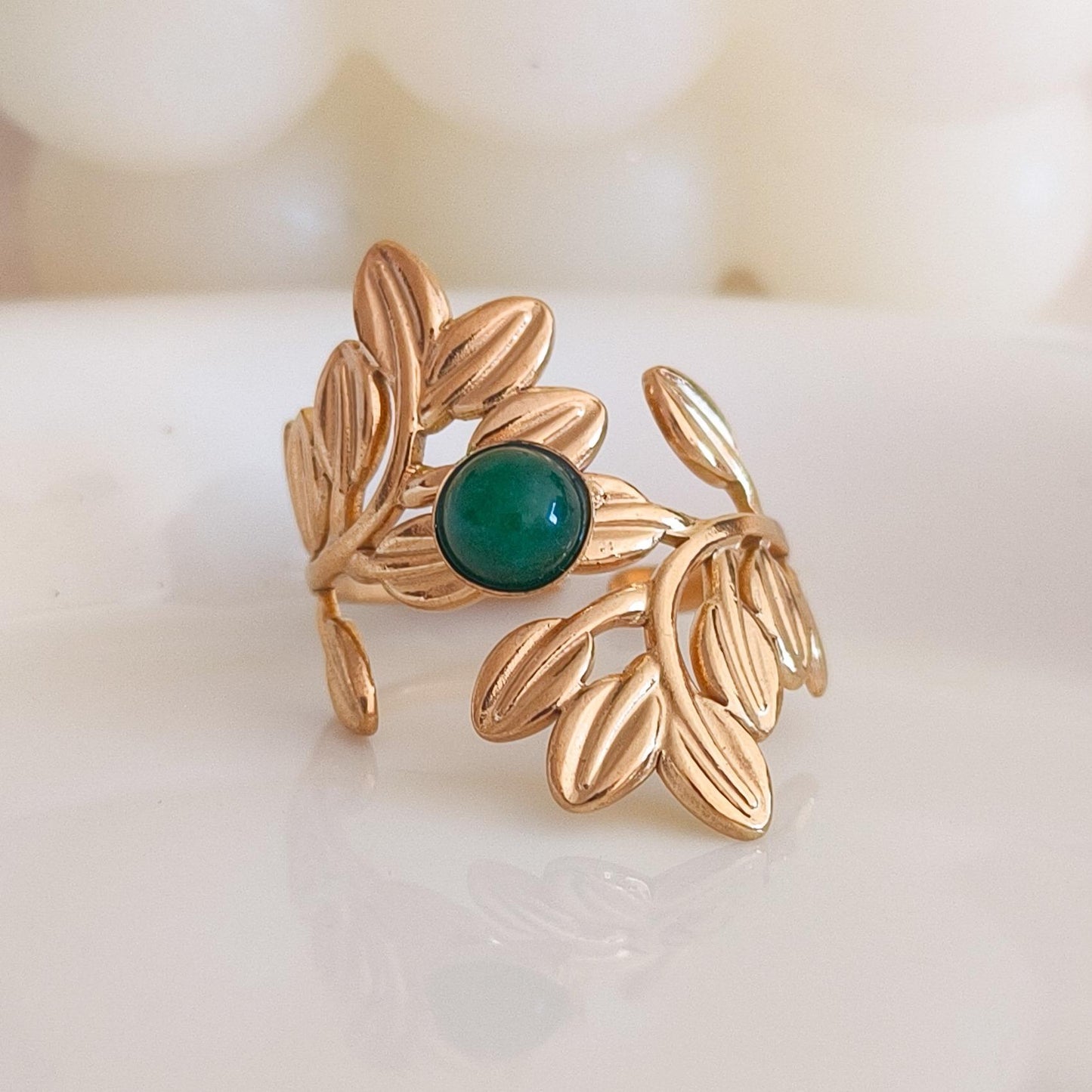 Anillo piedra original ajustable- serie río nilo