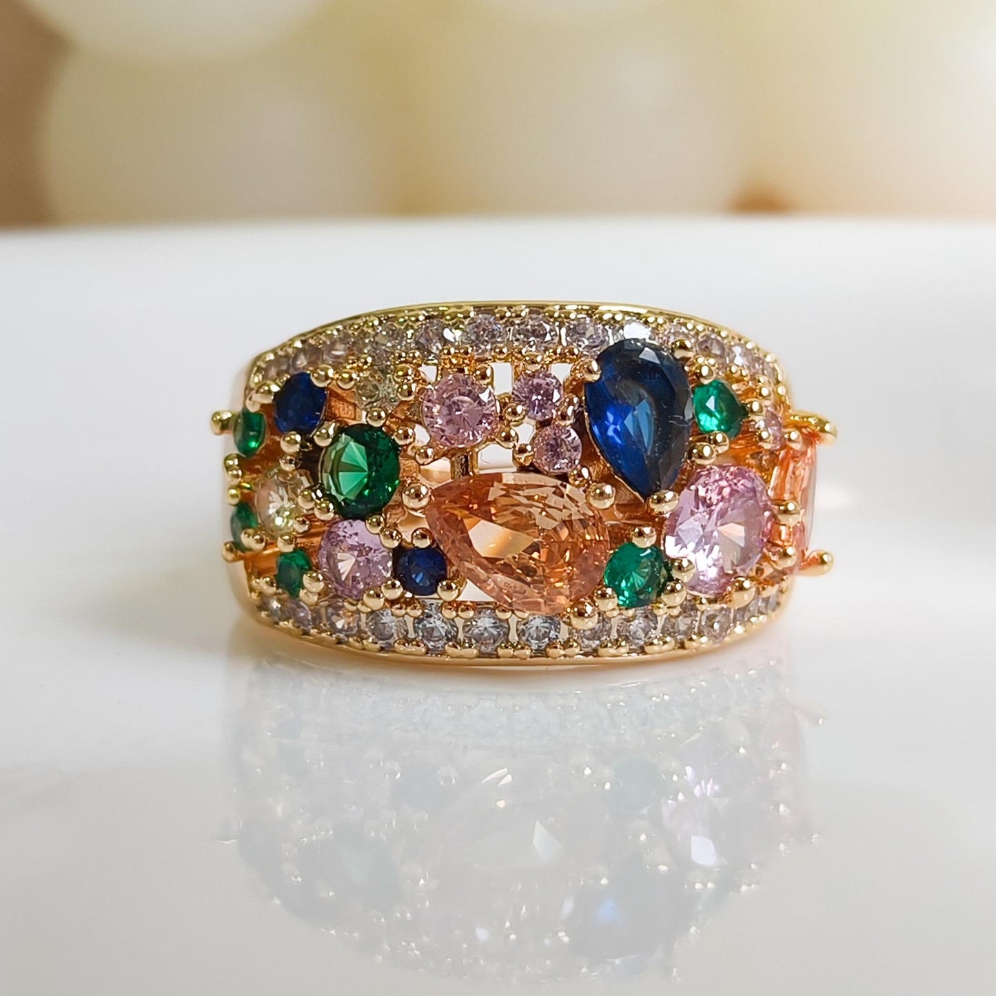 Anillo precioso Milan (multicolor)