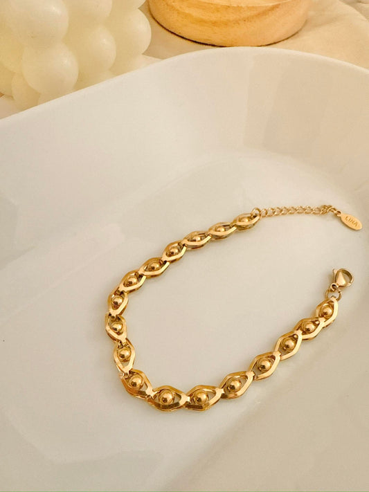 Rebajas -20%-Pulsera cadena ojos dorados