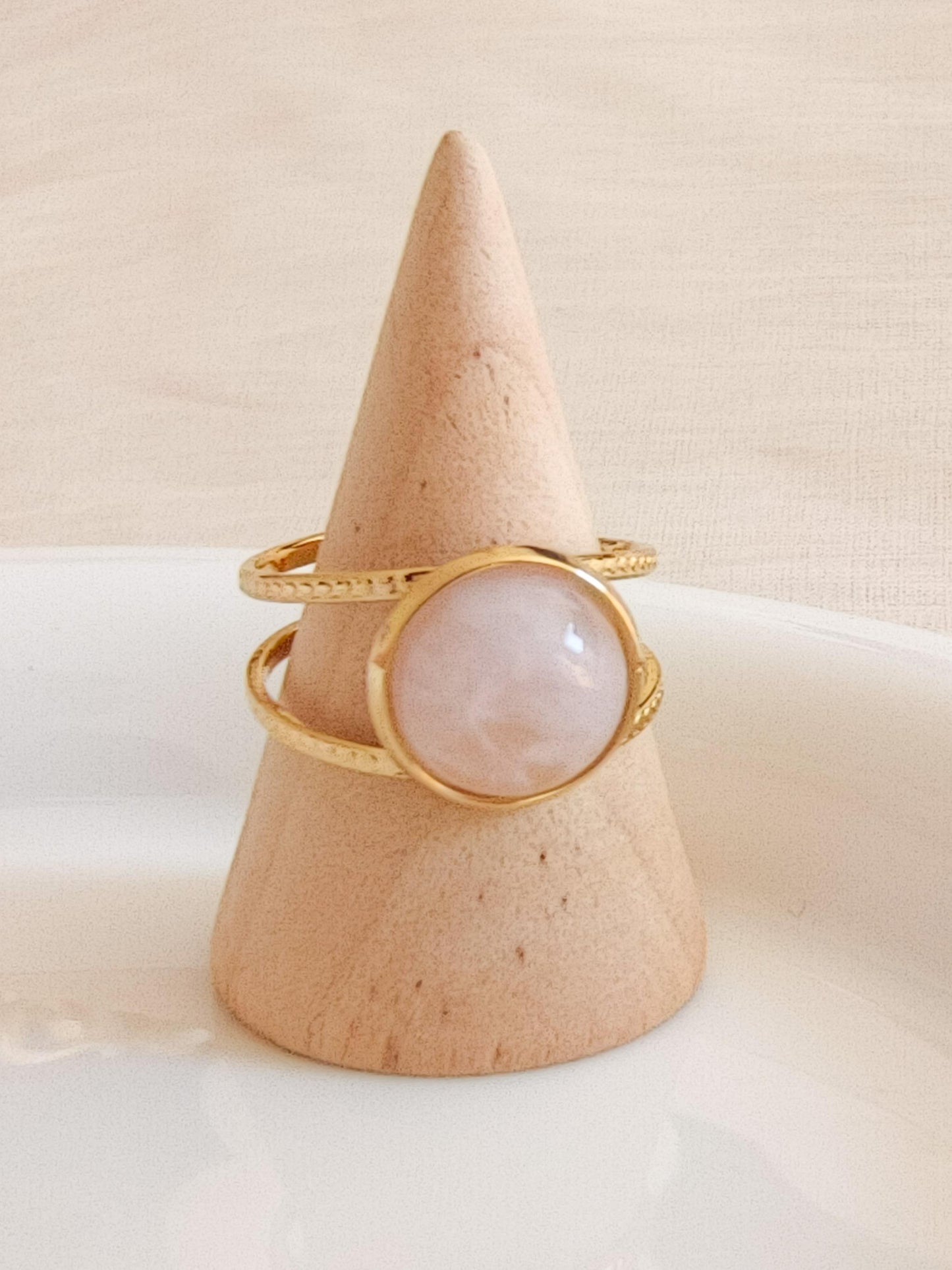 Anillo piedra original ajustable - serie jardín