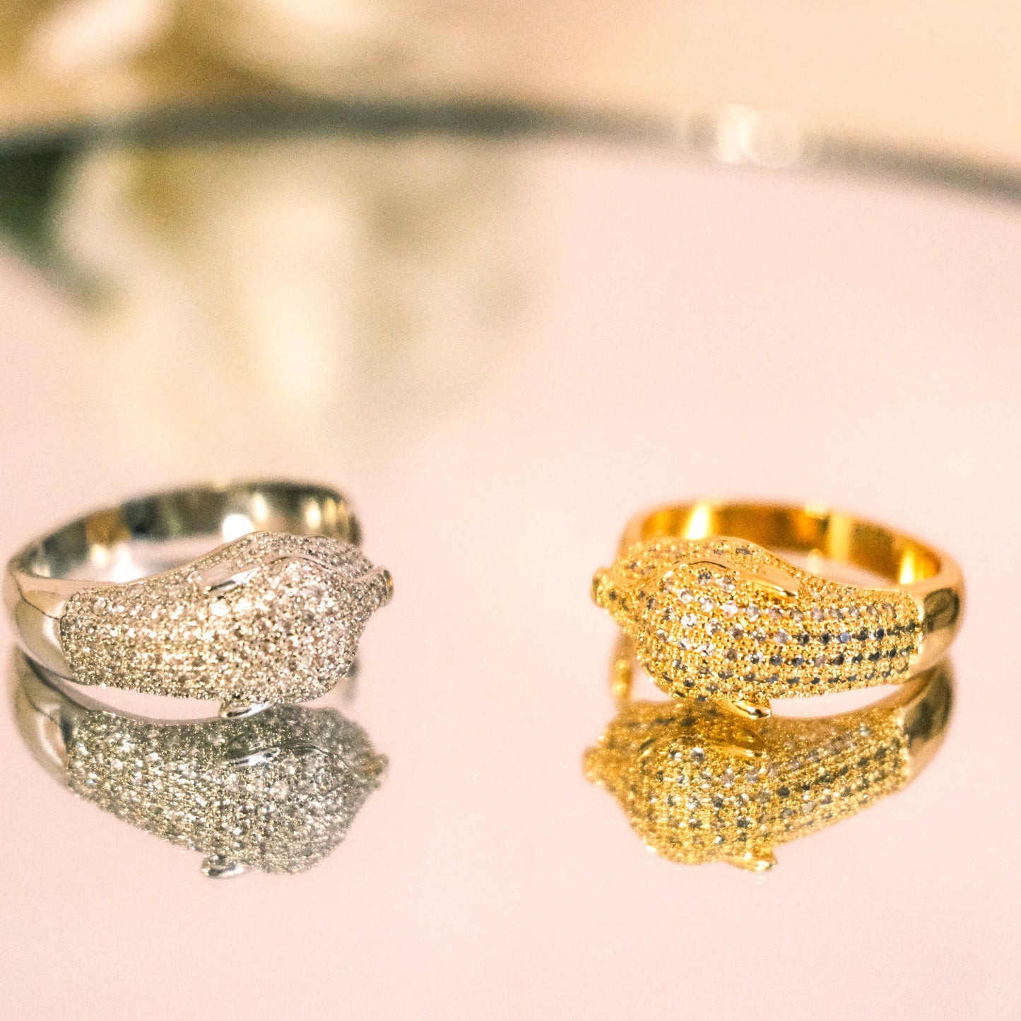 Anillo Jaguar Brillante 🐆 (Disponible en dorado y plateado)