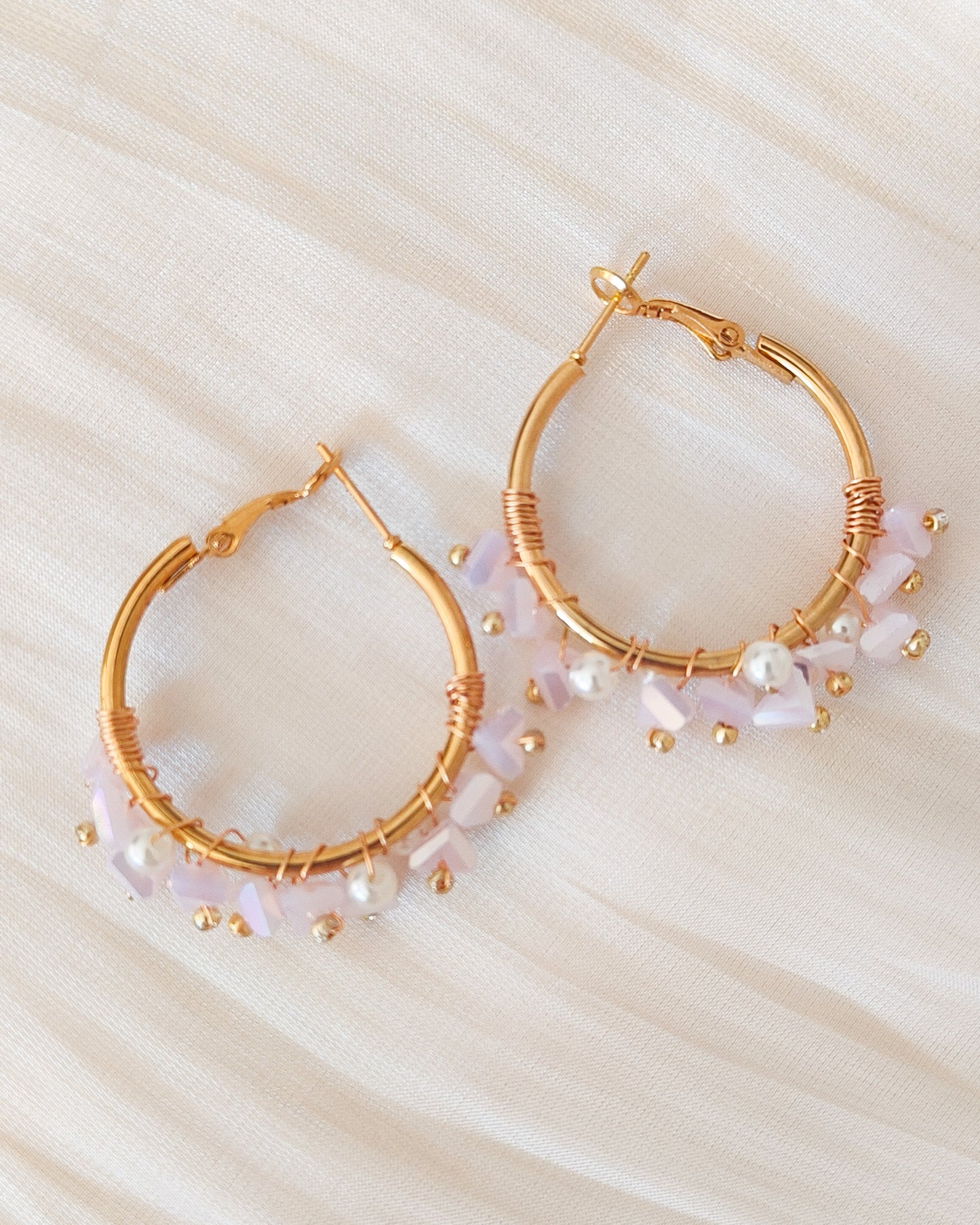 Pendientes princesa rosa