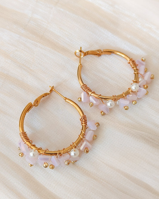 Rebajas -20%-Pendientes princesa rosa