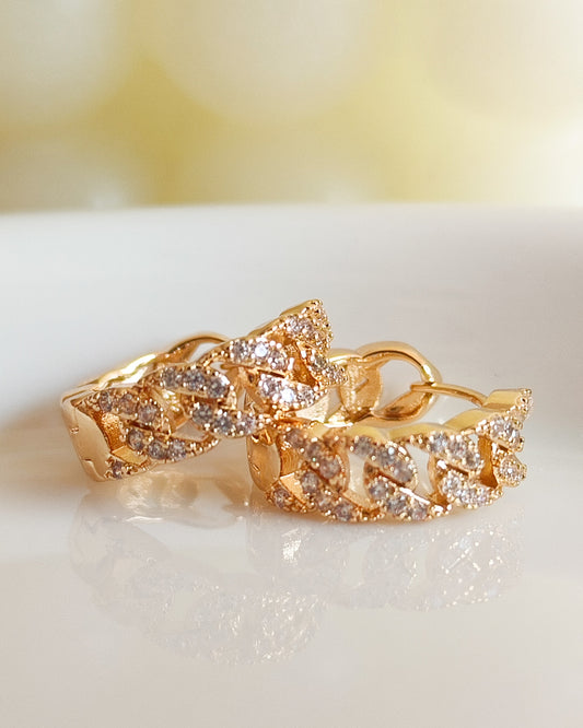 Pendiente aro cadena de luz