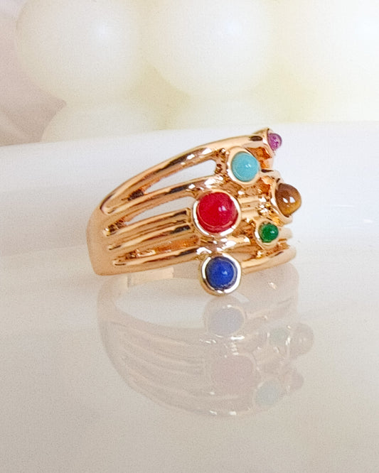 Anillo planeta de colores