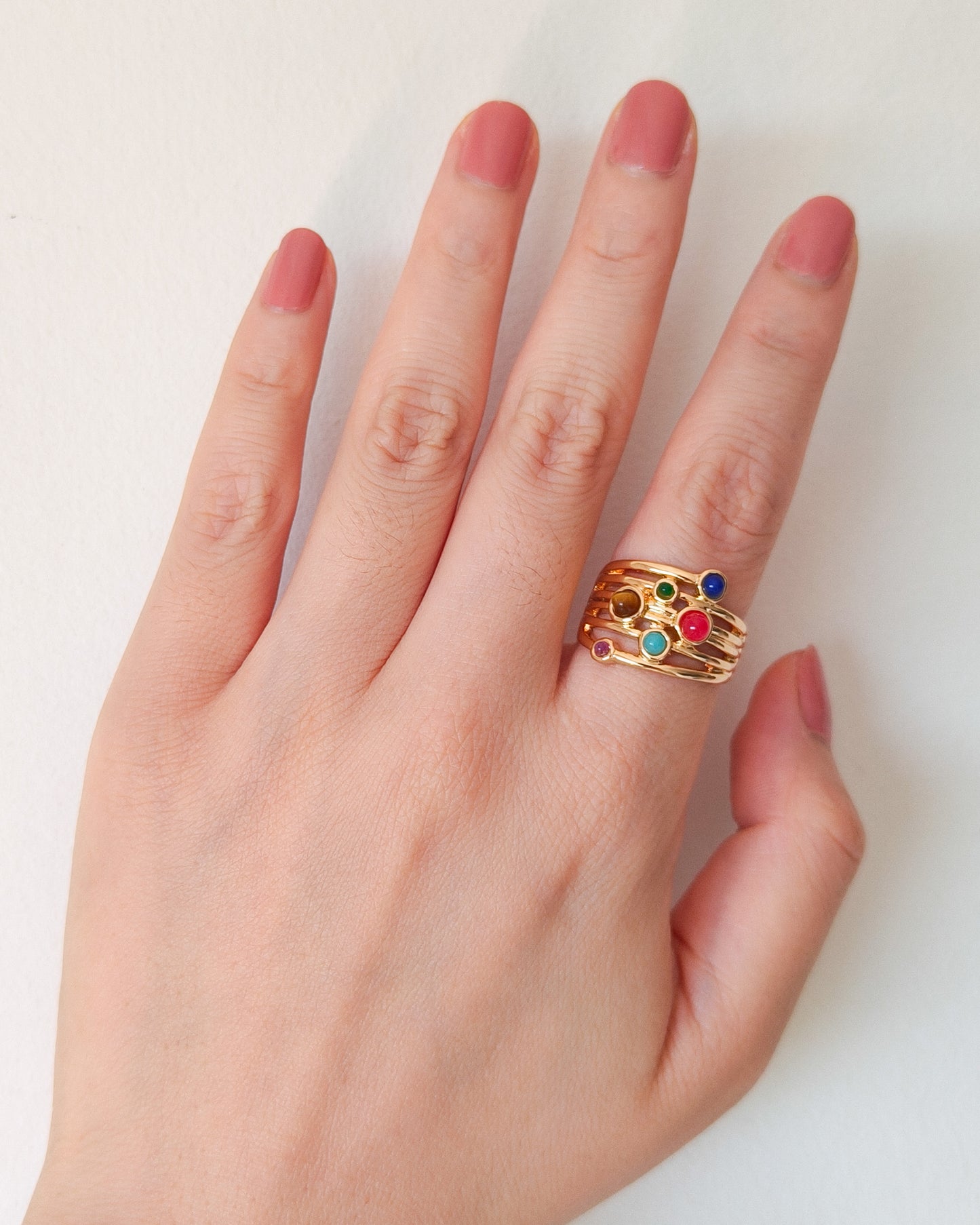 Anillo planeta de colores