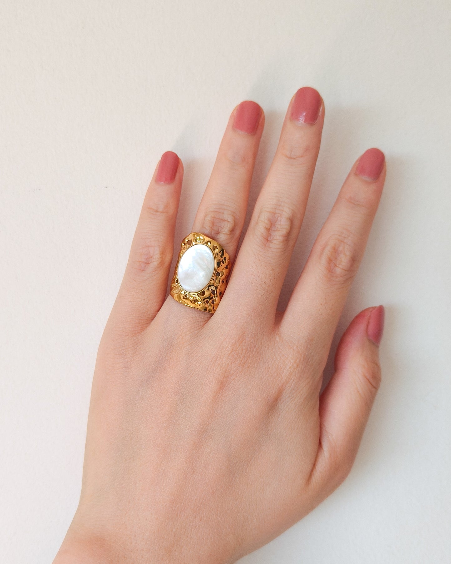 Anillo nácar solar talla 17-18