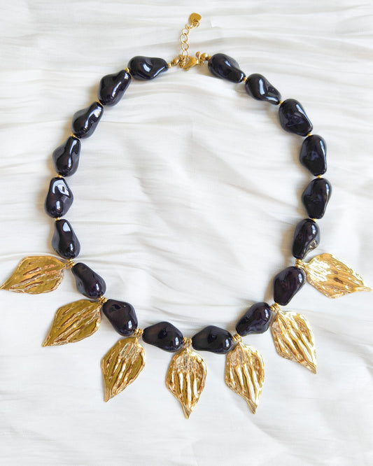 Collar Hojas Doradas