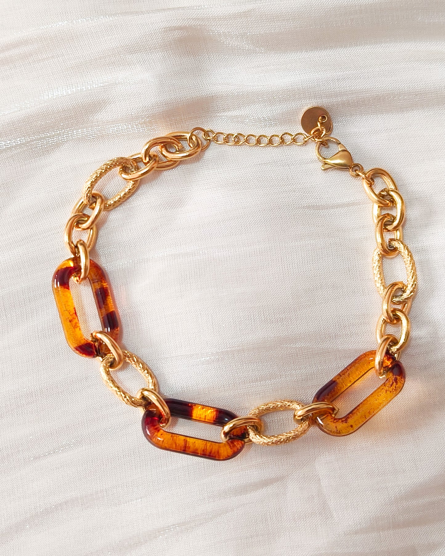 Pulsera Enlace Miel (eslabones)