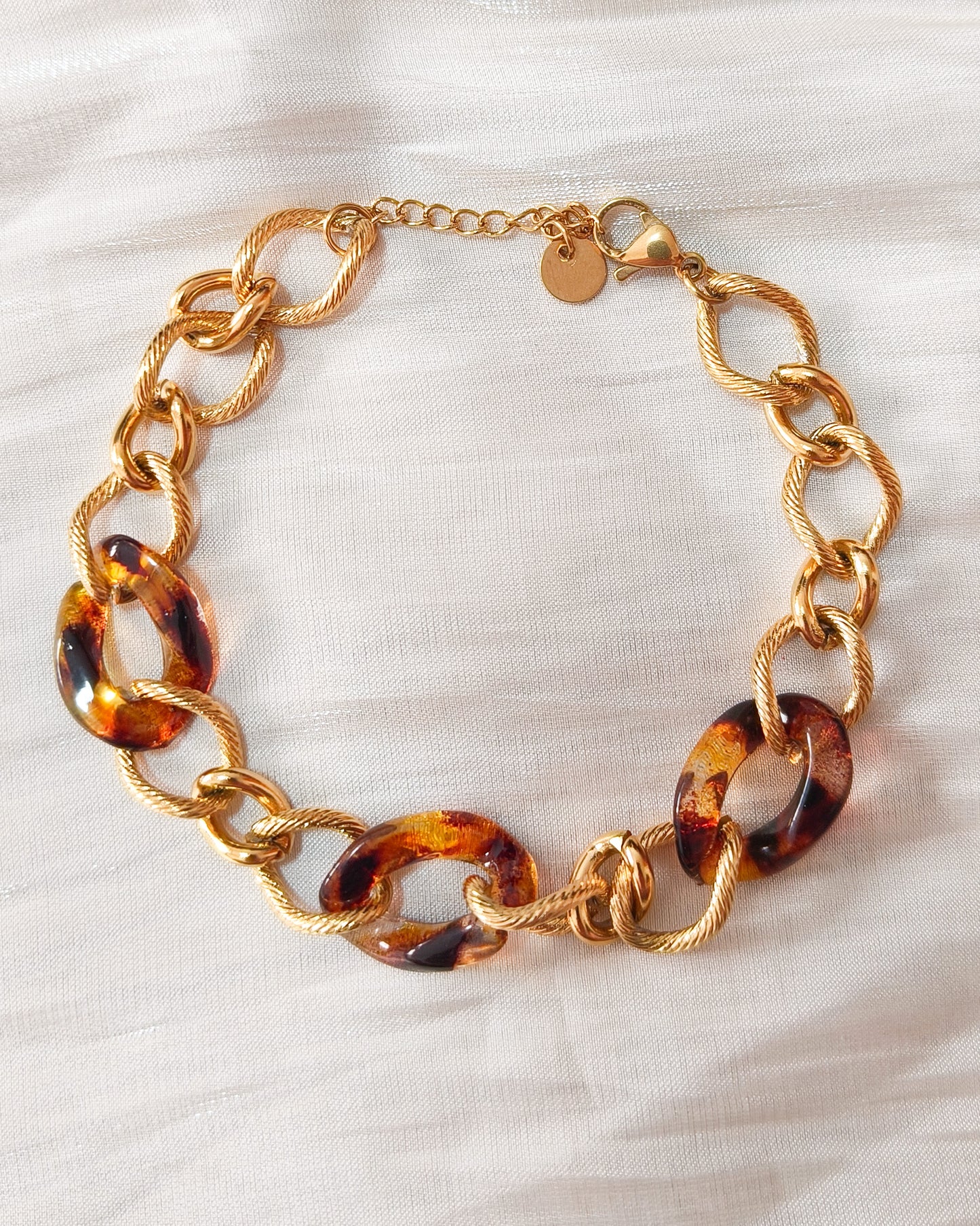 Look Eslabón Carey (collar + pulsera)
