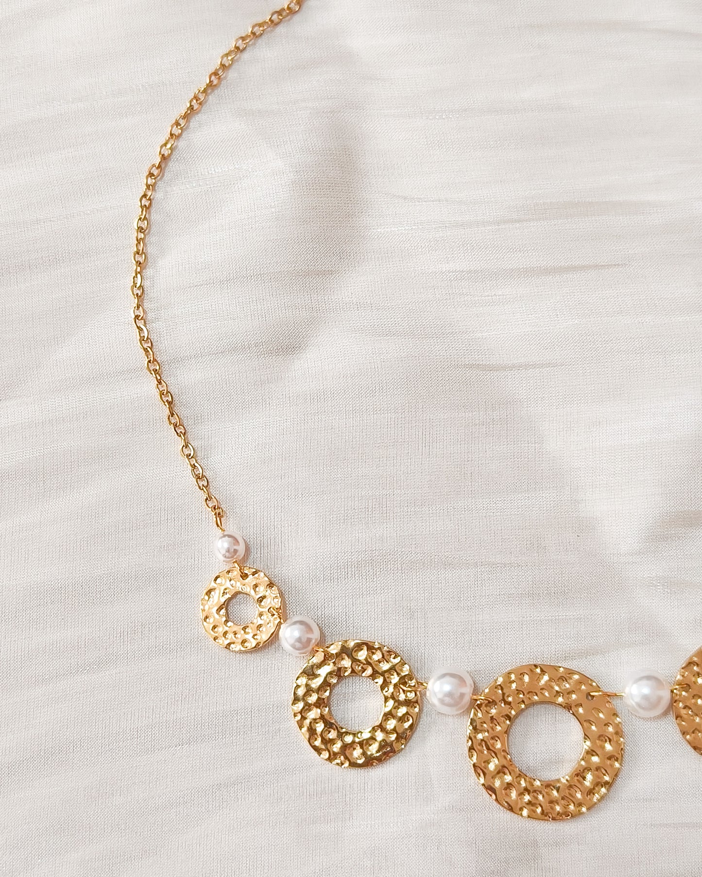 Collar Círculos y Perlas