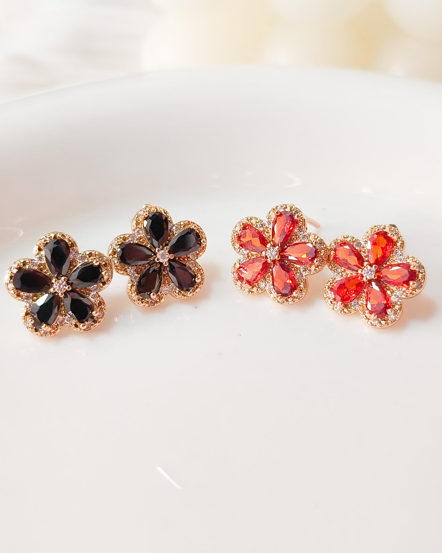 Pendientes Sakura brillo