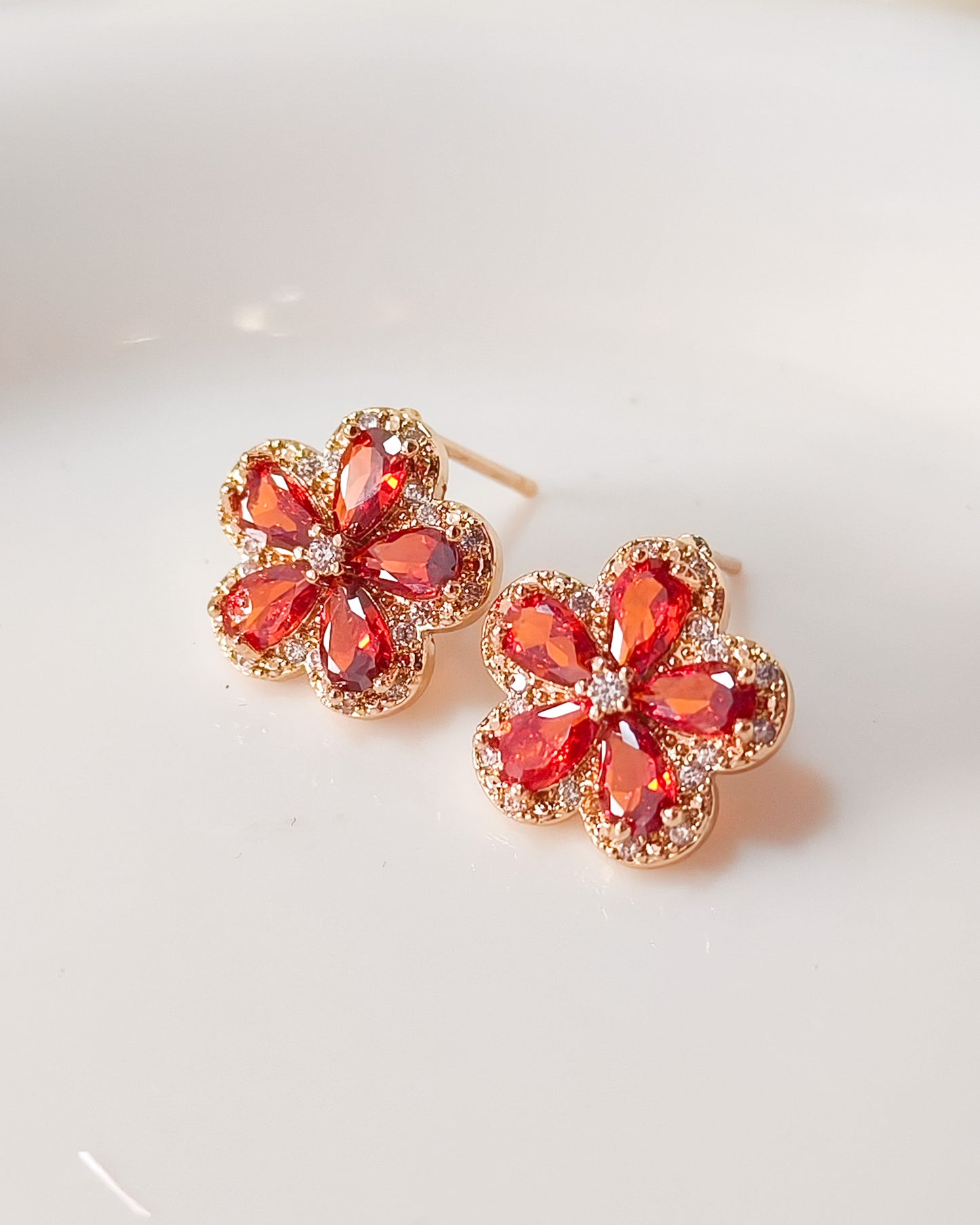 Pendientes Sakura brillo