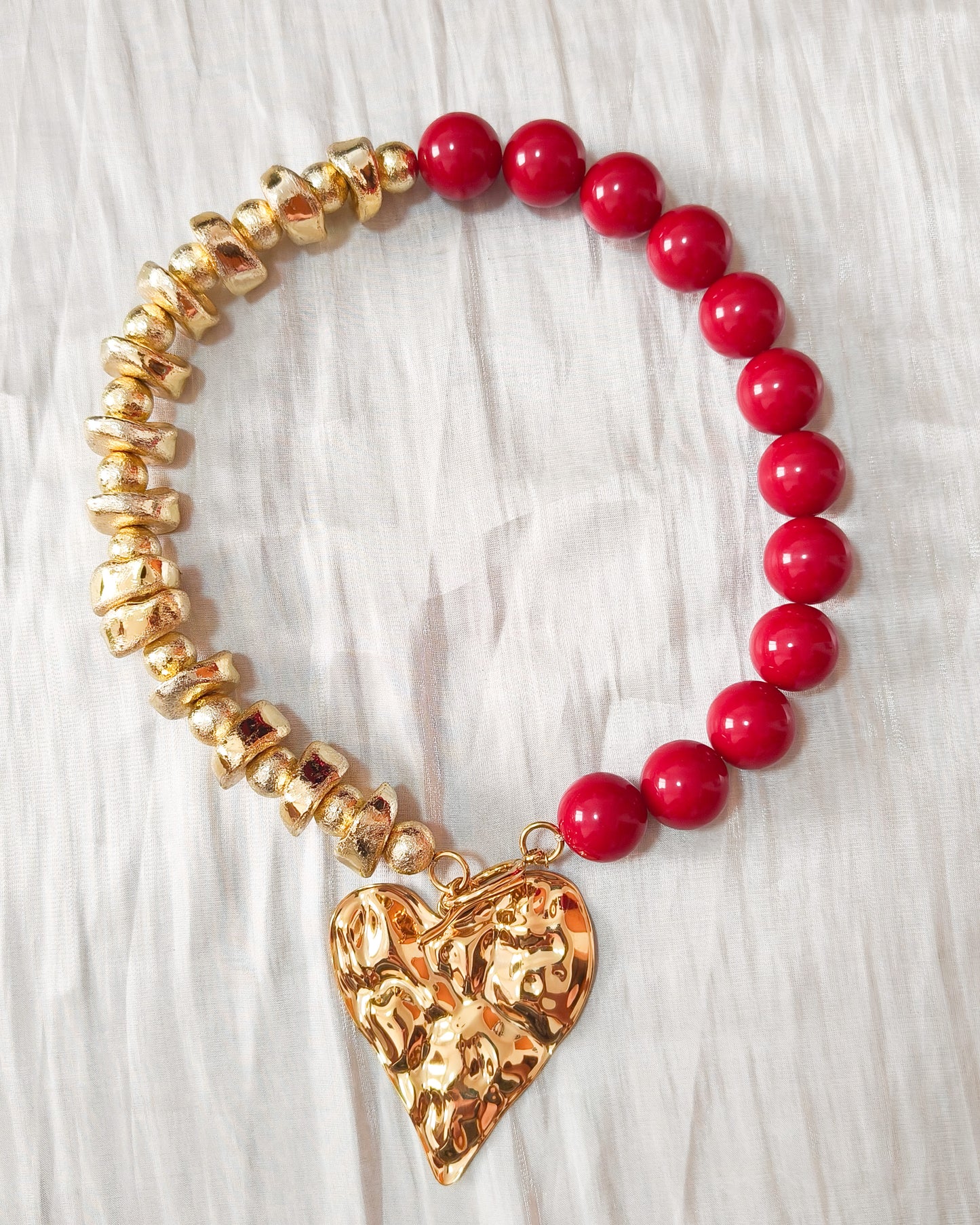 Collar Bicolor Corazón Batiente (dos colores)