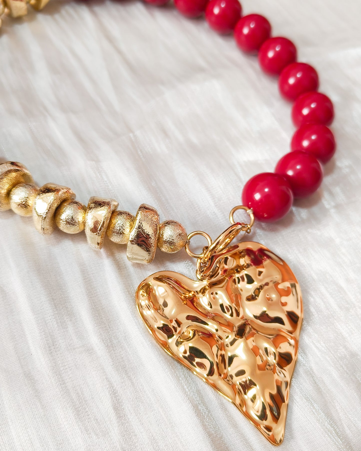 Collar Bicolor Corazón Batiente (dos colores)