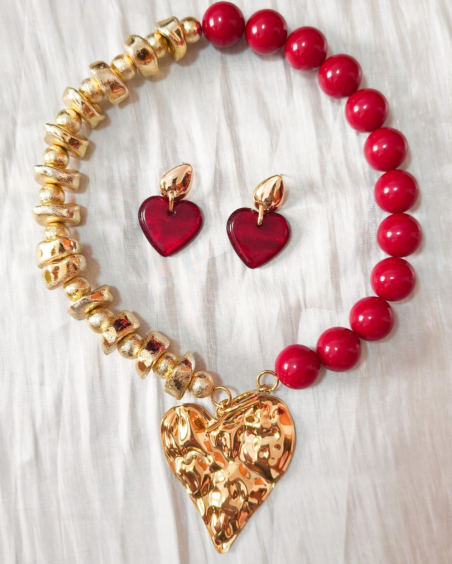 Collar Bicolor Corazón Batiente (dos colores)