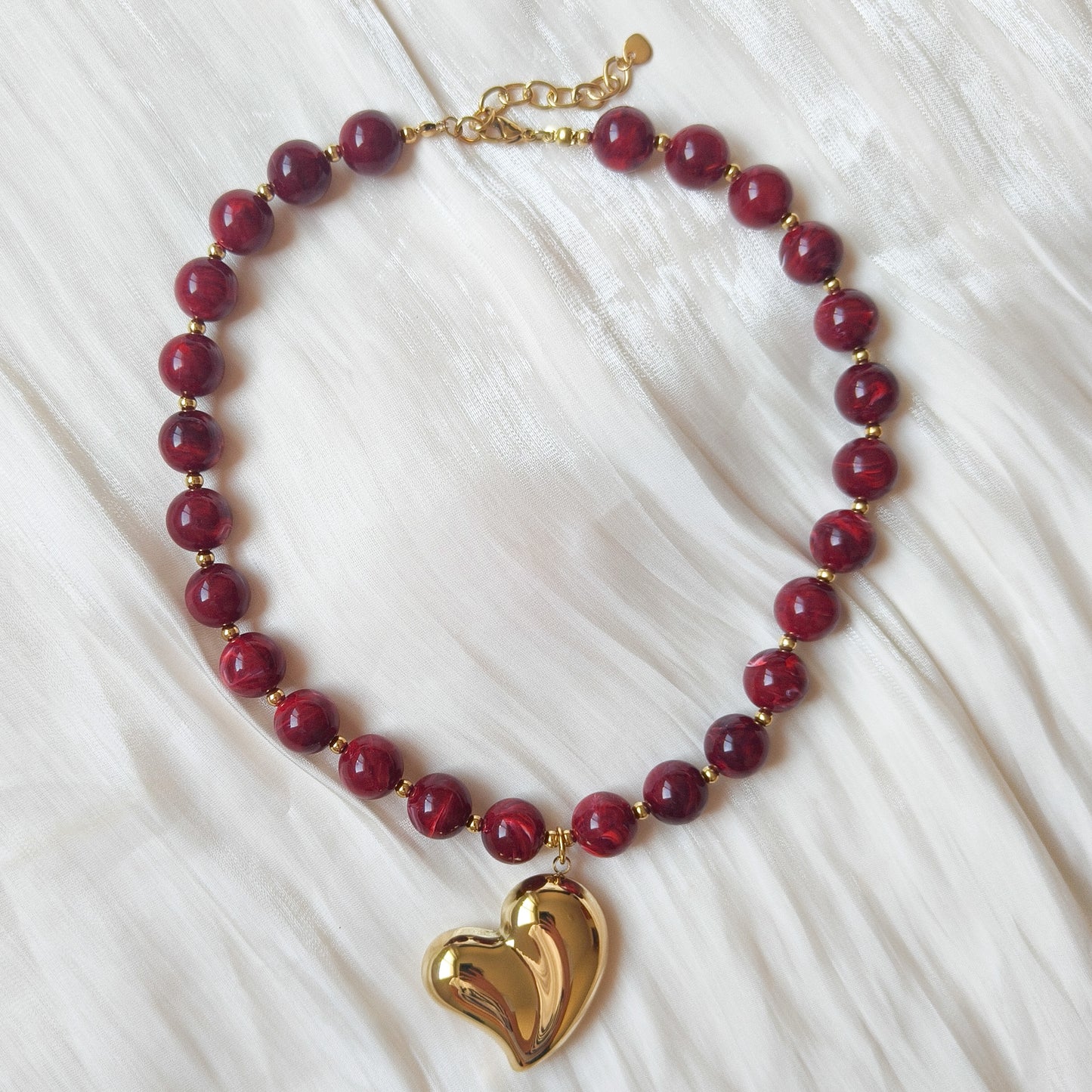 Collar Corazón Caramelo