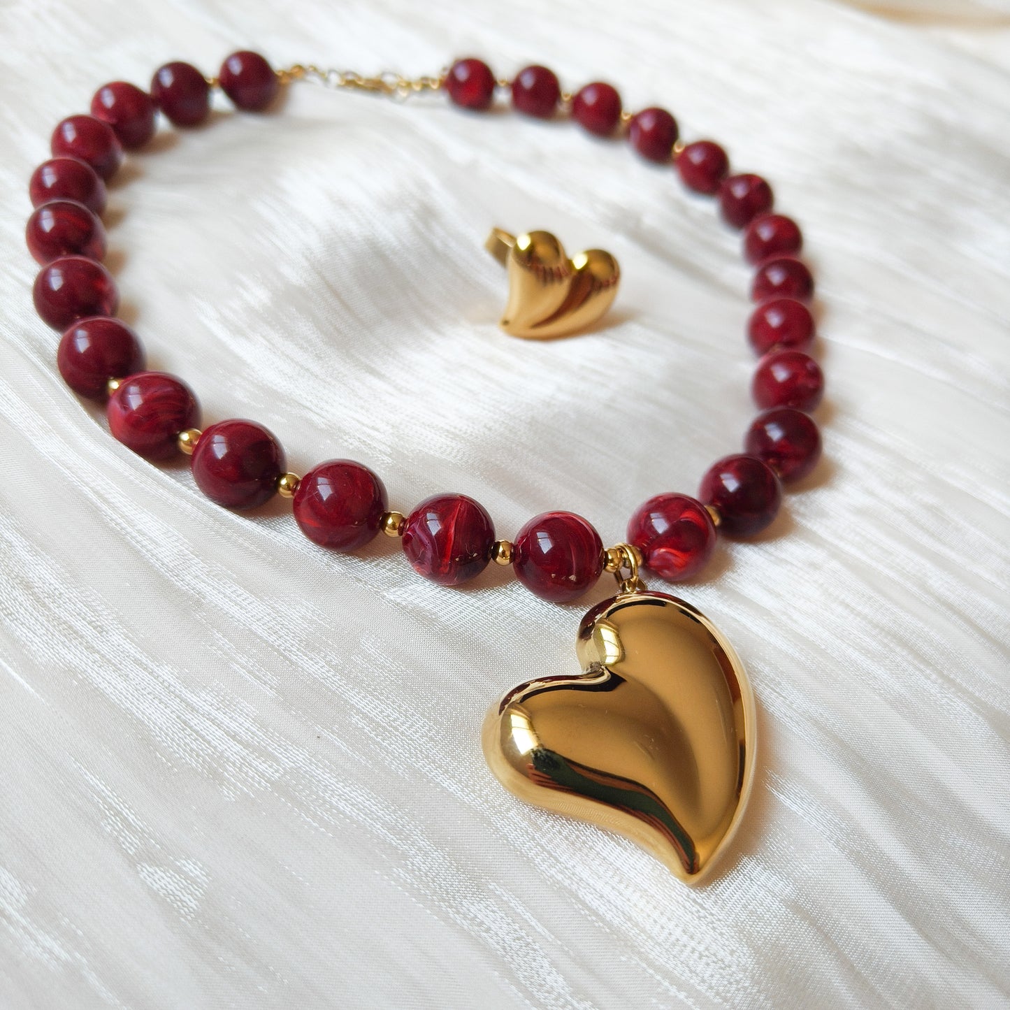 Collar Corazón Caramelo