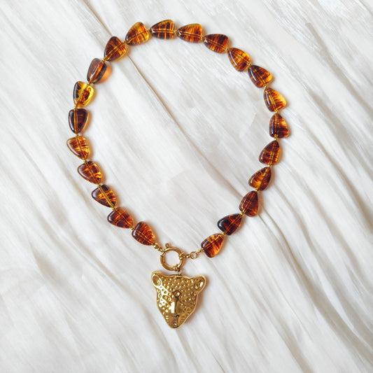 Collar Jaguar Miel