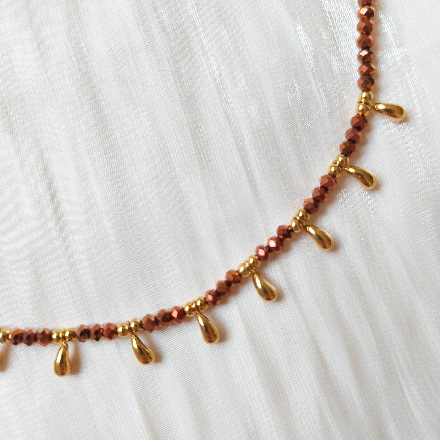 Look Gotita Dorado( collar + pulsera) (2 colores)