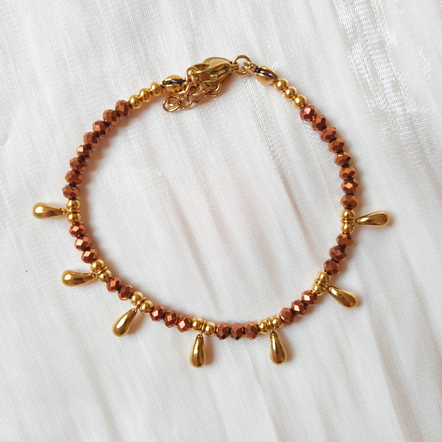 Look Gotita Dorado( collar + pulsera) (2 colores)