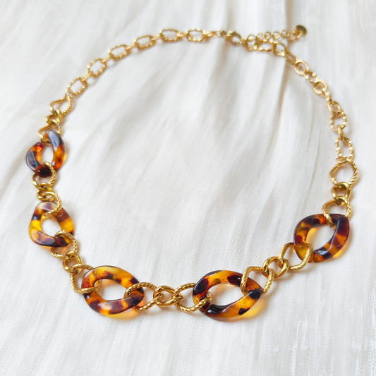 Rebajas -20%-Look Eslabón Carey (collar + pulsera)