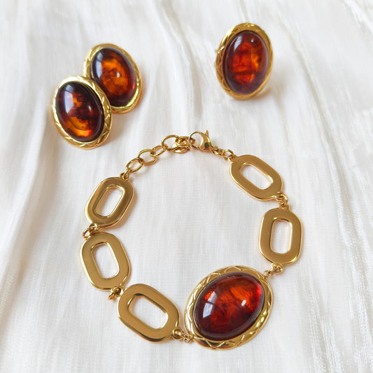 Pulsera Óvalo Dorado ( nocturno)