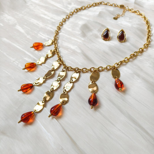 Collar Sofia ( lluvia de gota)