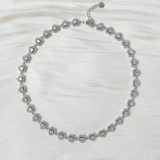 Look Luna Corazones ( collar + pendiente)