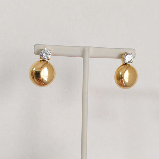 Pendientes Luna Espejo París Acero Inoxidable