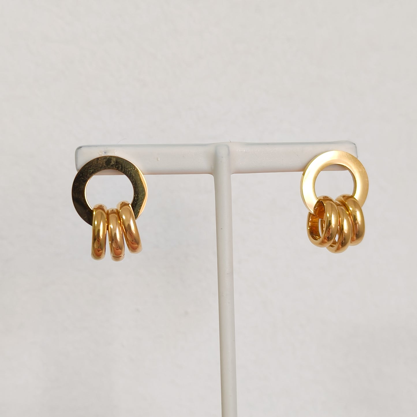 Pendientes Roma Triple circulos – Acero Inoxidable
