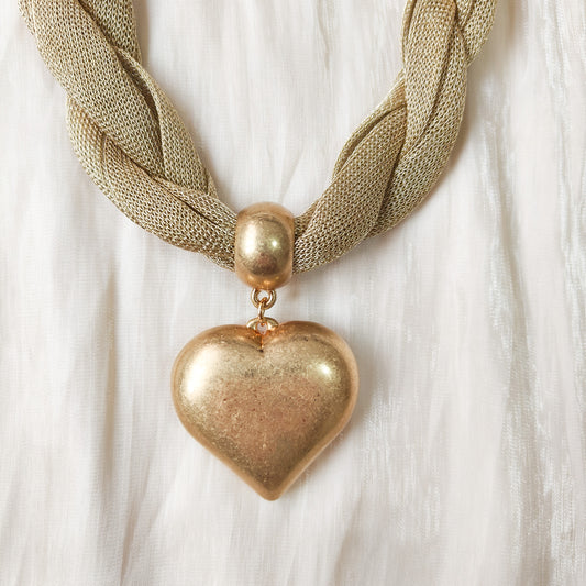 Collar Valentina Trenzado con corazón