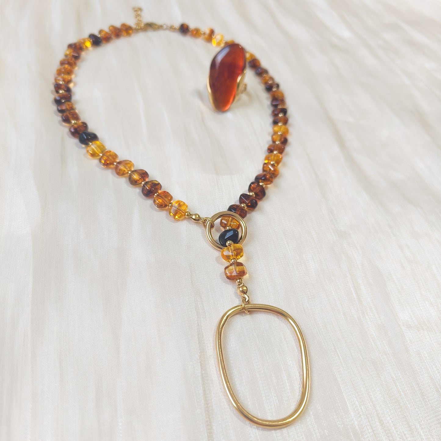 Collar Toscana Miel (circulo)