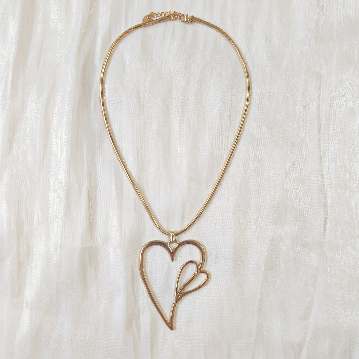 Collar Doble Corazones de París